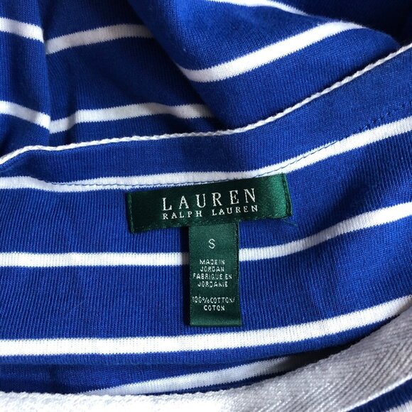 LAUREN RALPH LAUREN womens‎ striped BOAT NECK casual DRESS SM - Picture 10 of 10